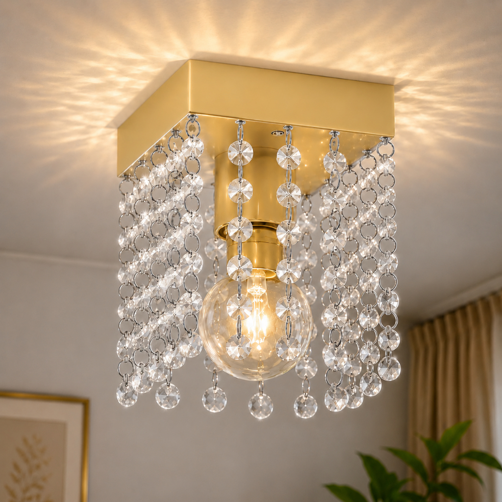Lustre Pendente Acrílico Luminária de Teto Moderna Decorativa para Sala Quarto Lâmpada LED E27