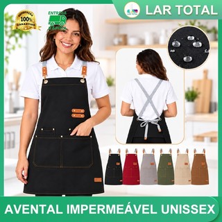 Avental impermeável profissional para restaurante bar ajustável várias cores