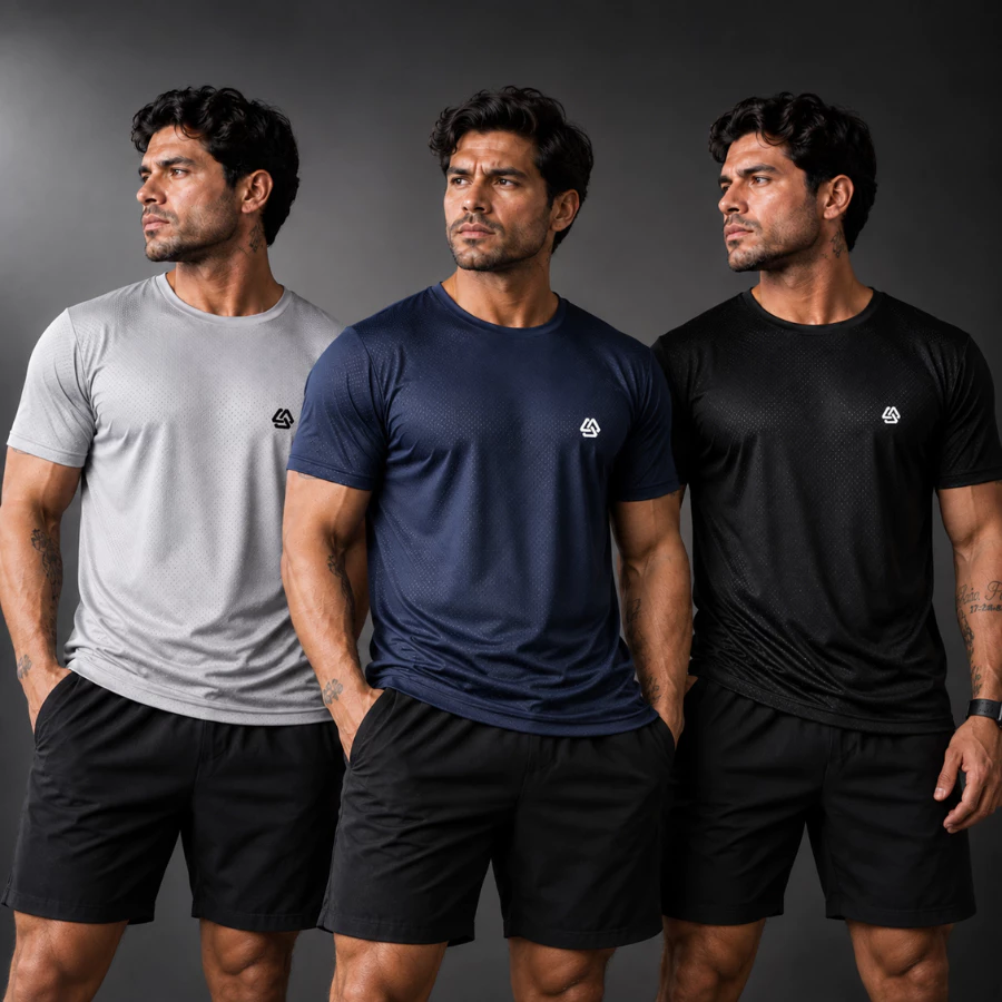 Kit 3 Camisetas Dry Fit Masculina ALTRIX Original Manga Curta Academia Treino Corrida Esportiva Leve Respirável — imagem 1
