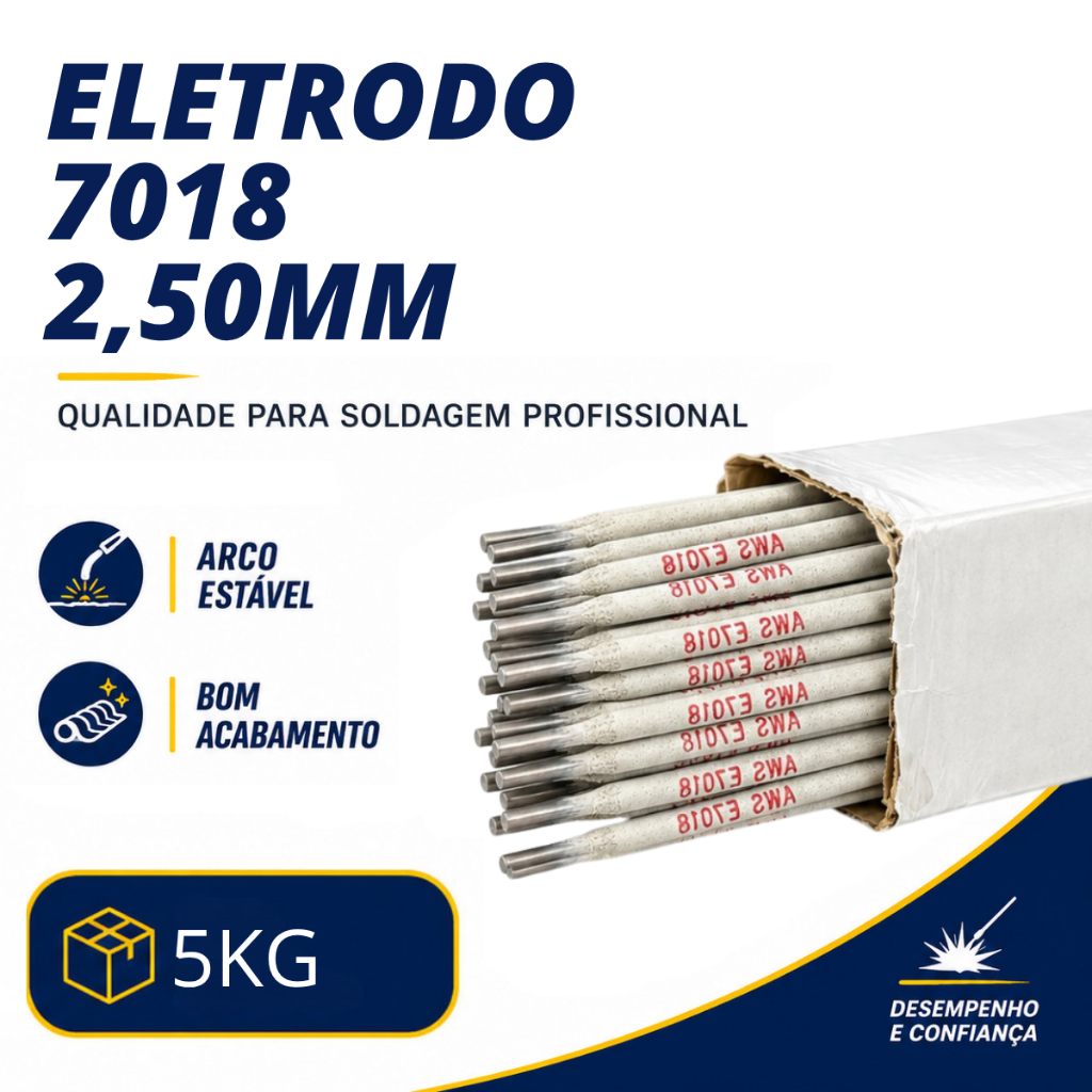 Eletrodo 7018 Serralheiro 2,50mm (Caixa 5kg) - Soldaforte
