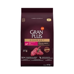 Ração Gran Plus Goumet Cães Adultos Raças Mini Ovelha e Arroz - 10,1Kg