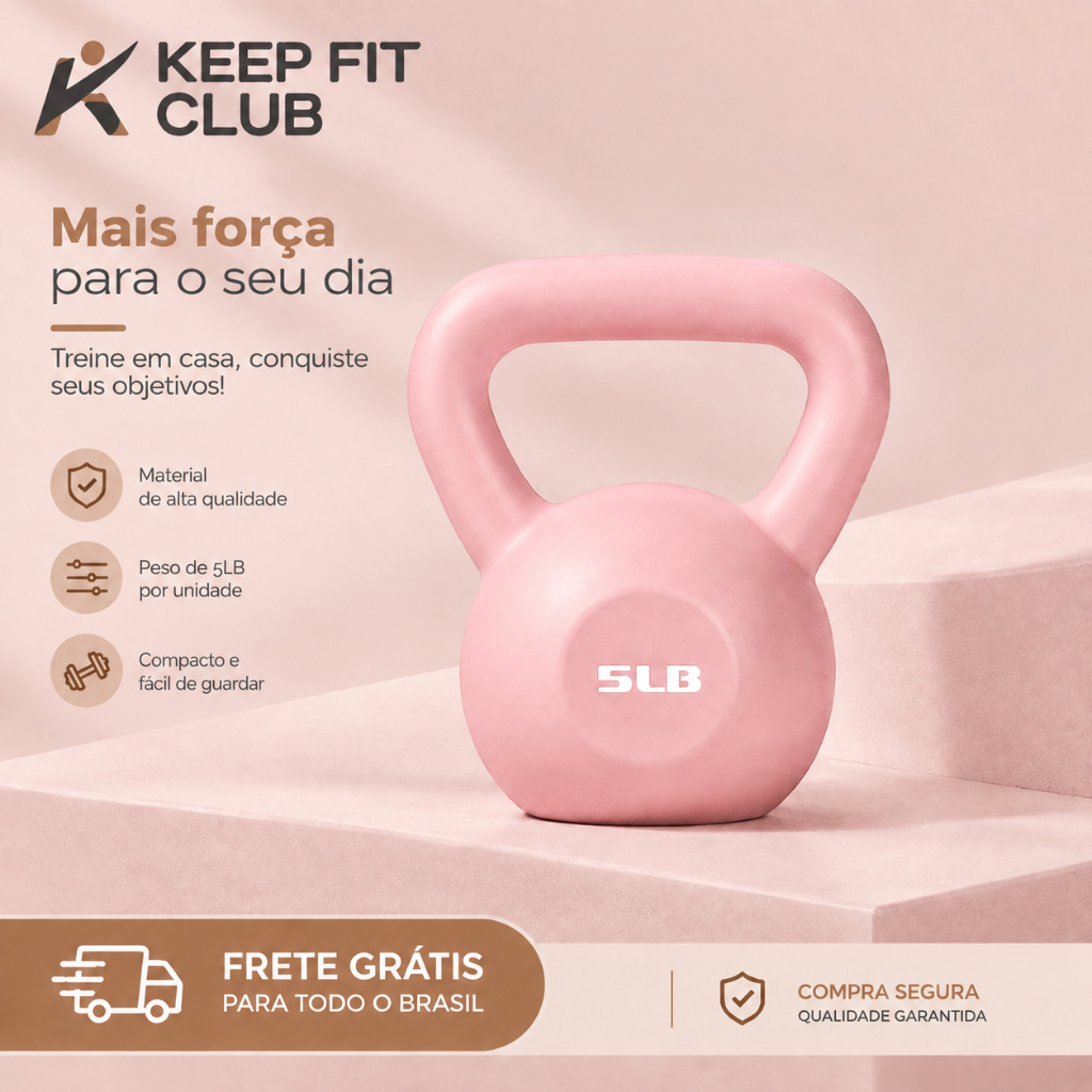 Kettlebell Halteres De Agachamento Peso de Academia 5LB(2,3KG) Dumbbell 1 Unidade