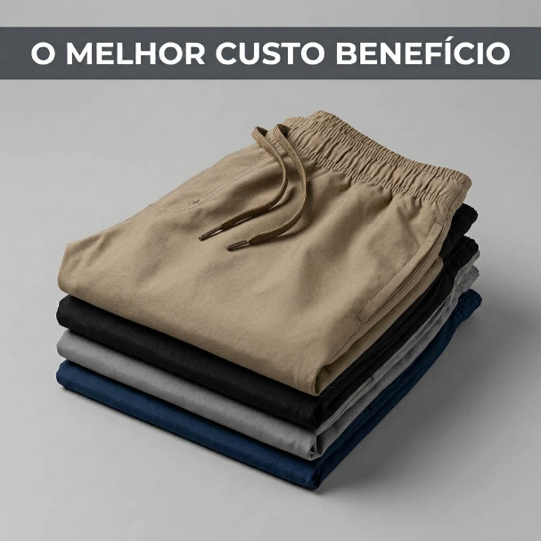 Bermuda Masculina Tactel com Elastano Leve Confortável para Academia e Dia a Dia