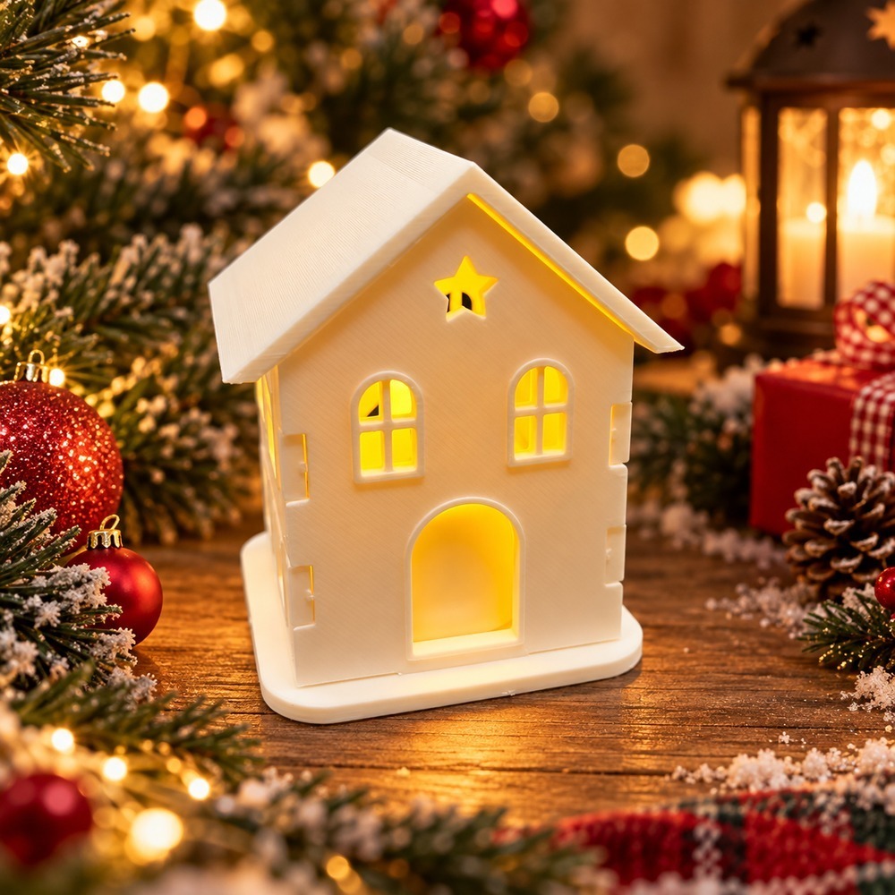 Kit Montável de Casinha Decorativa – Decoração para Casa | Kit Colecionável Natal