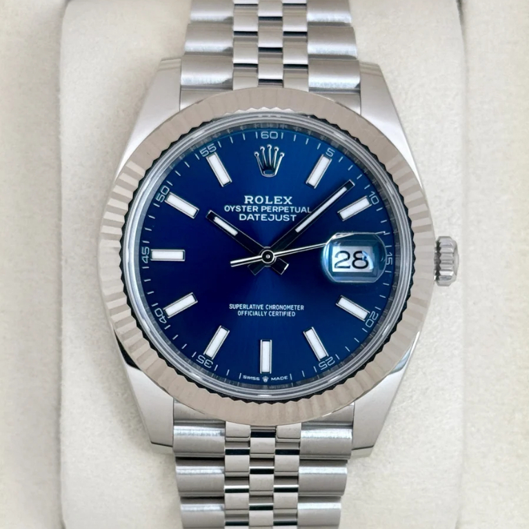 Relógio Rolex Date Just Jubilee Azul 40mm Automático Aço 904L Base ETA 3035 Vidro Cristal Safira