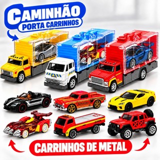 Carrinhos Miniaturas Hot cars Carro estilo Die Cast Coleção Caminhão Porta-Carrinhos Empilhavel