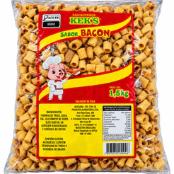 Salgadinho Rabinho de Porco Sabor Bacon 1,5kg Kek's Ideal Para Petiscos