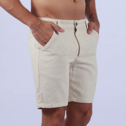 Bermuda Masculina Juruá Alfaiataria Textura - Algodão, Modal E Linho