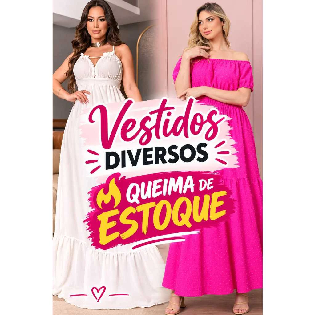 Vestidos Femininos em Promoção | Queima de Estoque | Modelos Diversos — imagem 1