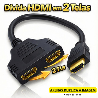 Splitter HDMI 1x2 Duplicador 1 Entrada 2 Saídas Full HD 1080p Para TV PS4 Xbox Notebook