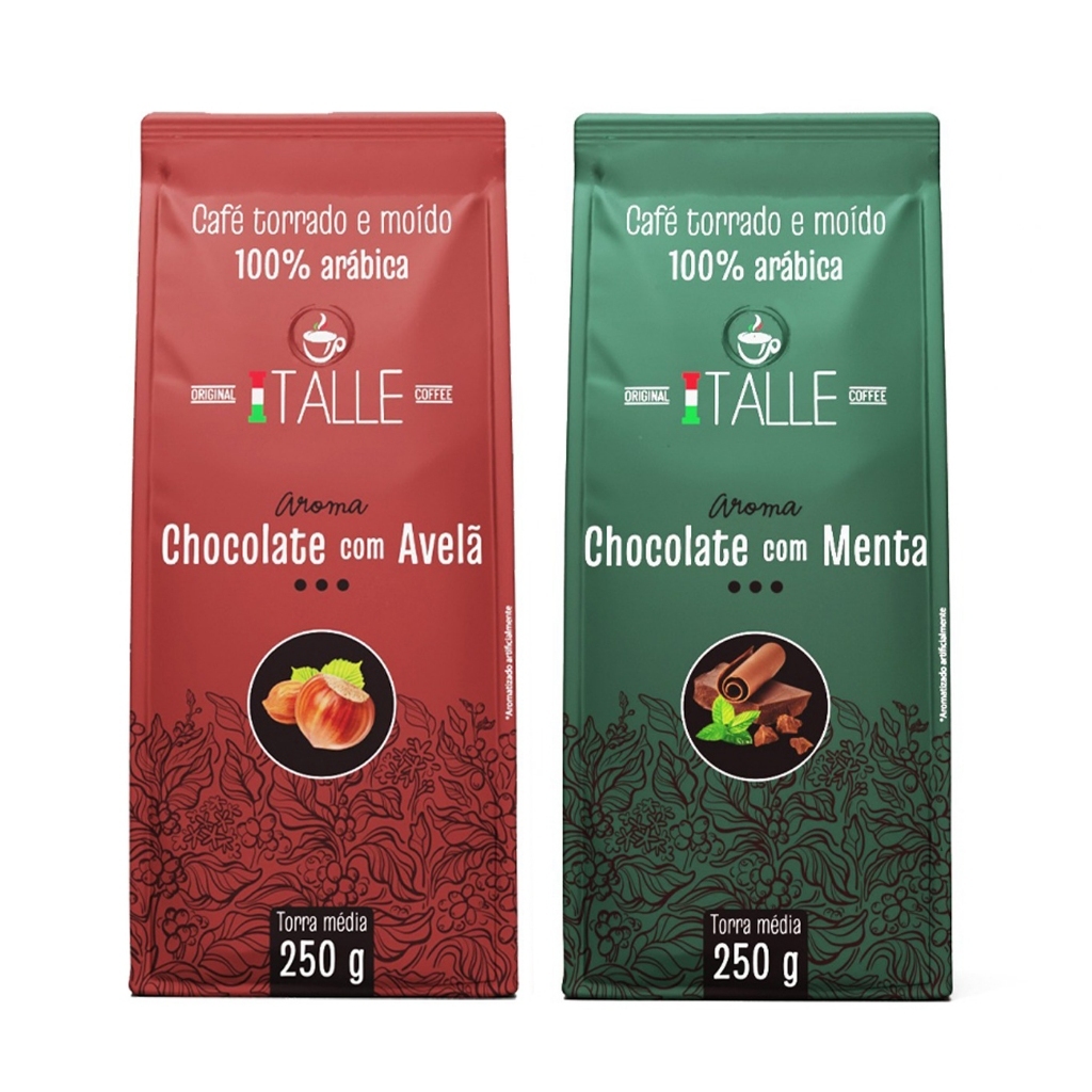 Café Italle Aromatizado Menta E Chocolate Com Avelã