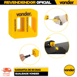 Magnetizador e Desmagnetizador de Chaves de Fenda e Phillips com Placas Magnéticas Vonder ENVIO IMEDIATO