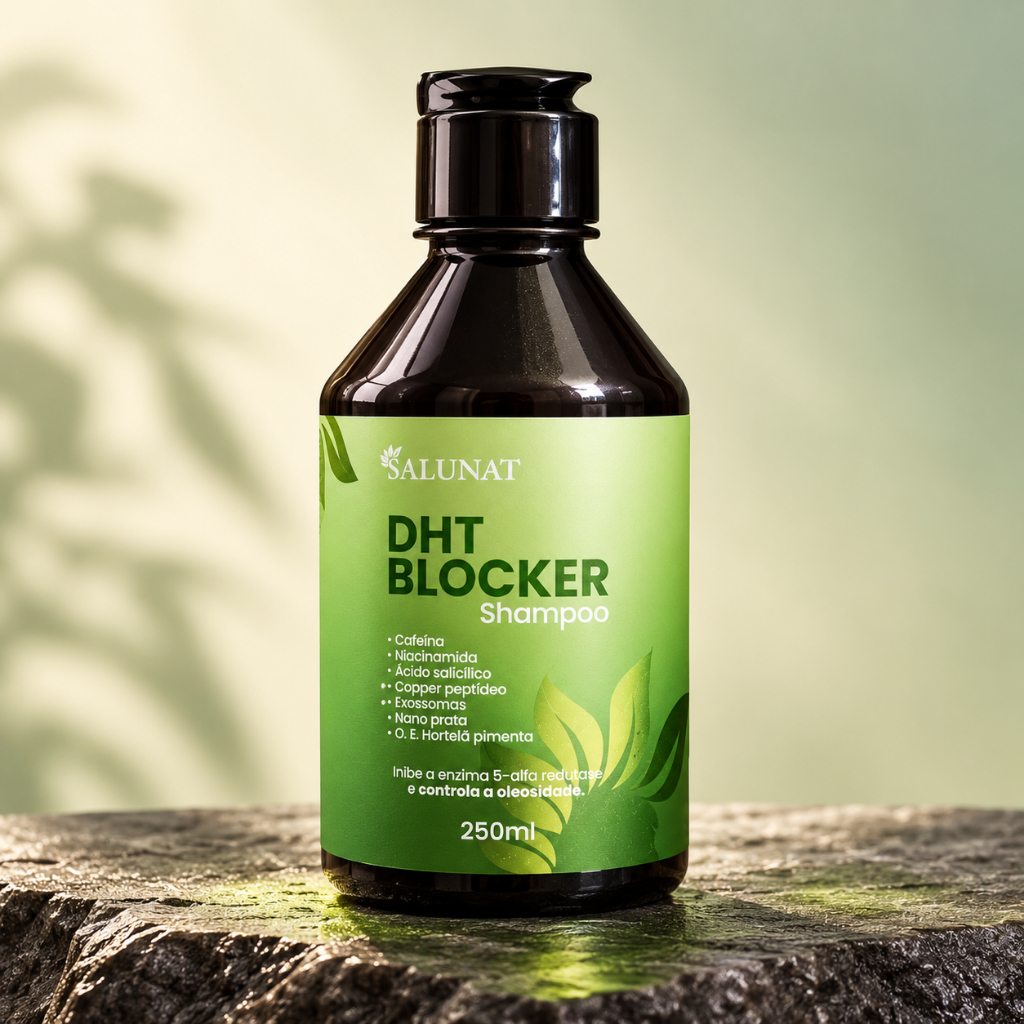 Shampoo Dht Blocker 250ml Salunat, Antiqueda e Controle da Oleosidade, com Exossomos