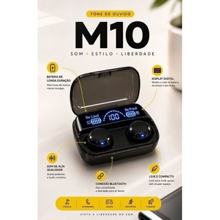 Fone Bluetooth Auricular Sem Fio - Case Pod Carregador - Uso Diário - Atividades Físicas