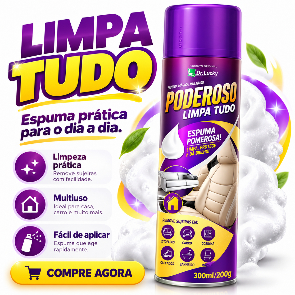 Espumas Mágica Limpa Tudo Sofá Carpete Bolsa Tênis Poderoso Kelldrin 300ml Fácil Pratico Carro