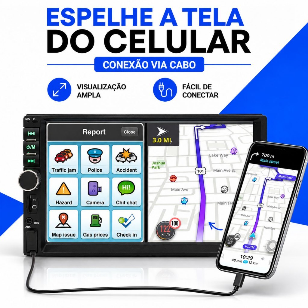Central Multimidia Onix Joy 2012 a 2019 Câmera Ré Bluetooth Espelha + Moldura + Câmera · foto 2