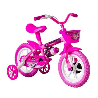 Bicicleta Infantil Aro 12 Completa com Rodinhas Cestinha e Rodinha e Ideal para Crianças