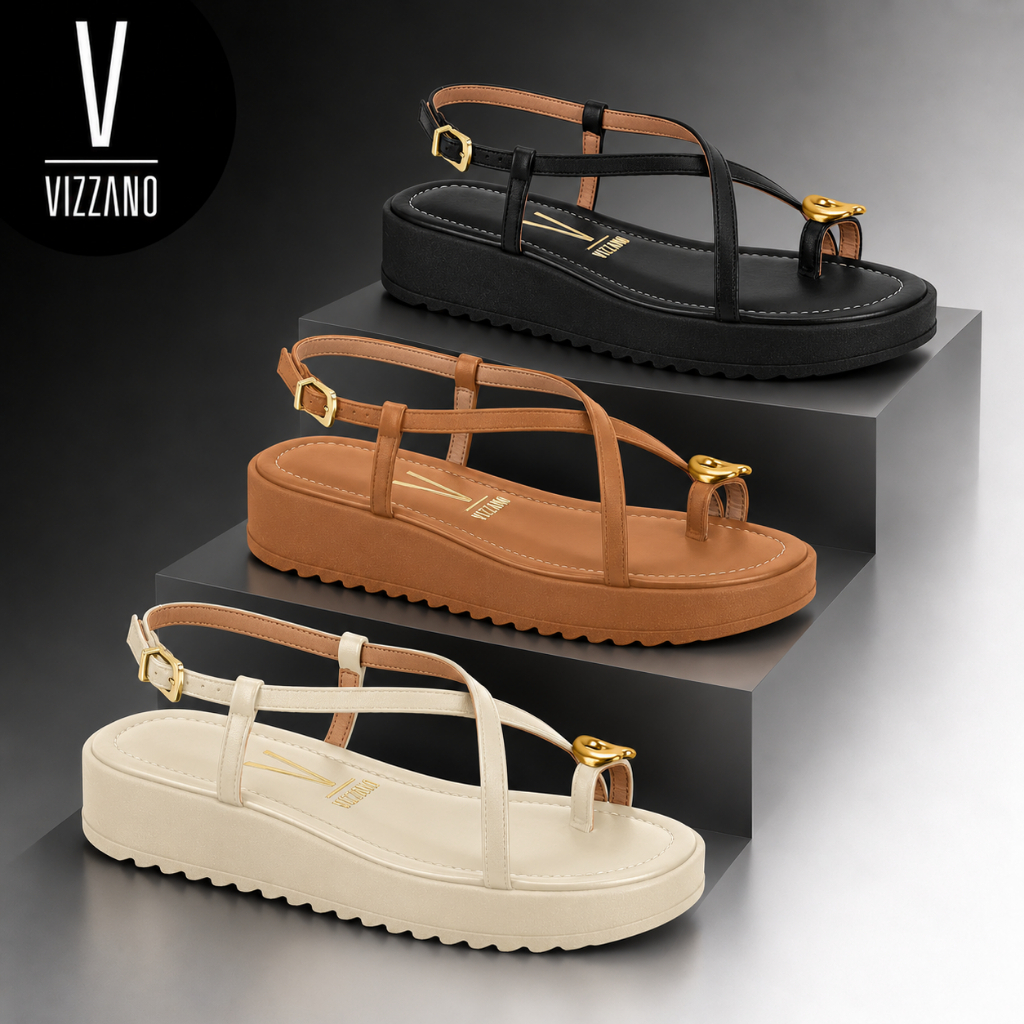 Sandália Feminina Vizzano Plataforma Casual Confortável Ref. 6492.338
