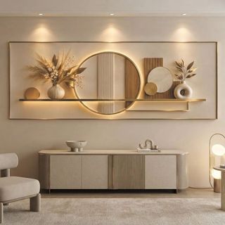 Quadro Sala DECORAÇAO FLORES E VASOS MODERNOS 100x40 Vaso Formas Esculturas Moderno