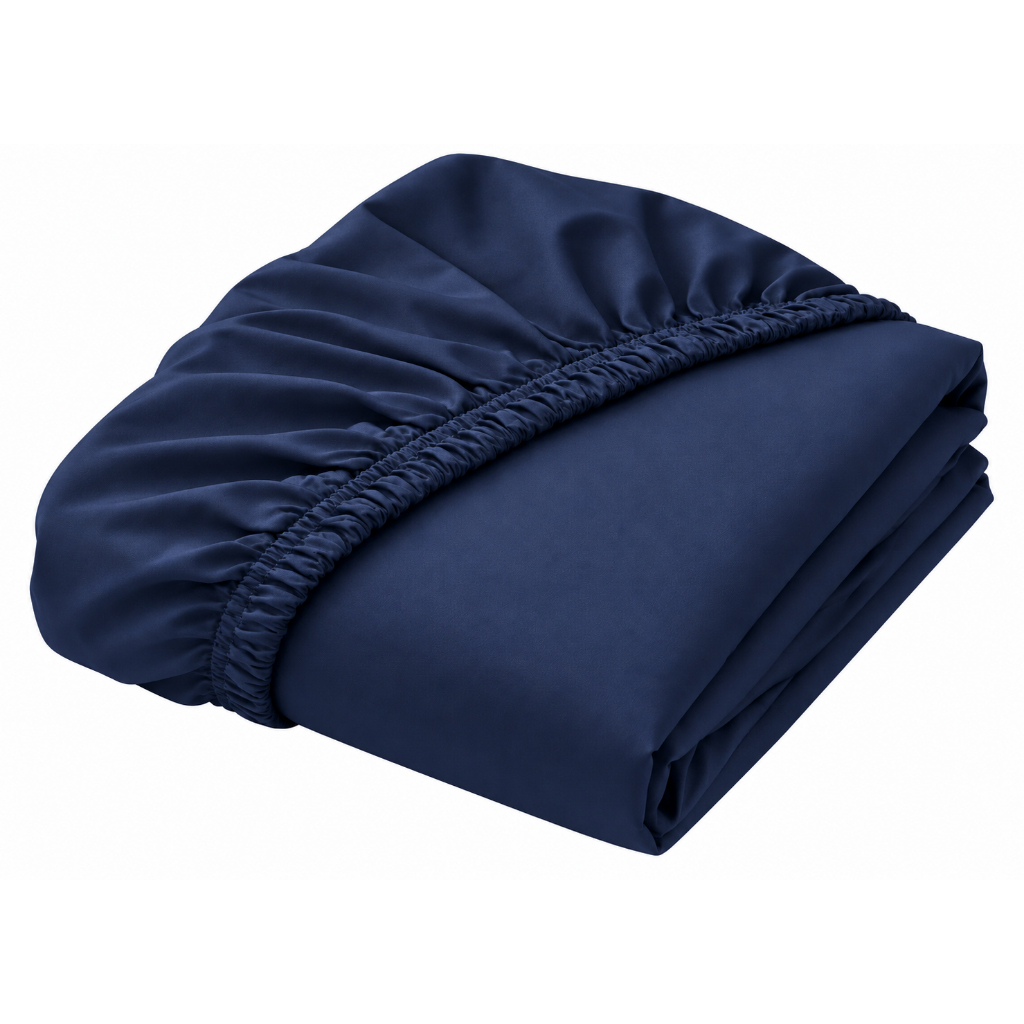 Lençol Solteiro Algodão Avulso Com Elástico Oferta Macio Azul Marinho Enxovais Família