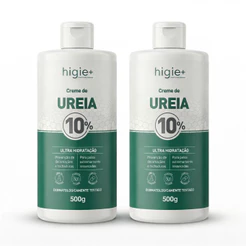 Kit 2 Creme de ureia 10% 500g HIGIE+ | Creme hidratante para os pés | Creme para mãos ressecadas