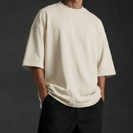 Camiseta Oversized Suedine Lisa Premium Masculina | Caimento Streetwear | 4 Cores