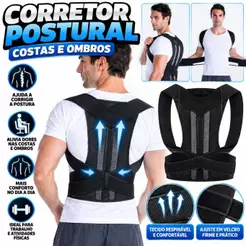 Cinta Colete Ajustável para Costas e Ombros Unissex Compressão e Suporte