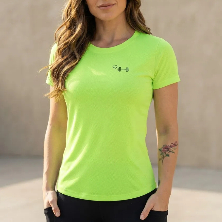 Camiseta DRY FIT Feminina Básica Lisas de Academia DryFit Algodão Não Esquenta Proteção UV