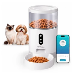 Comedouro Automático 4L Velds para Cães e Gatos com App e Programação de Porções, Branco