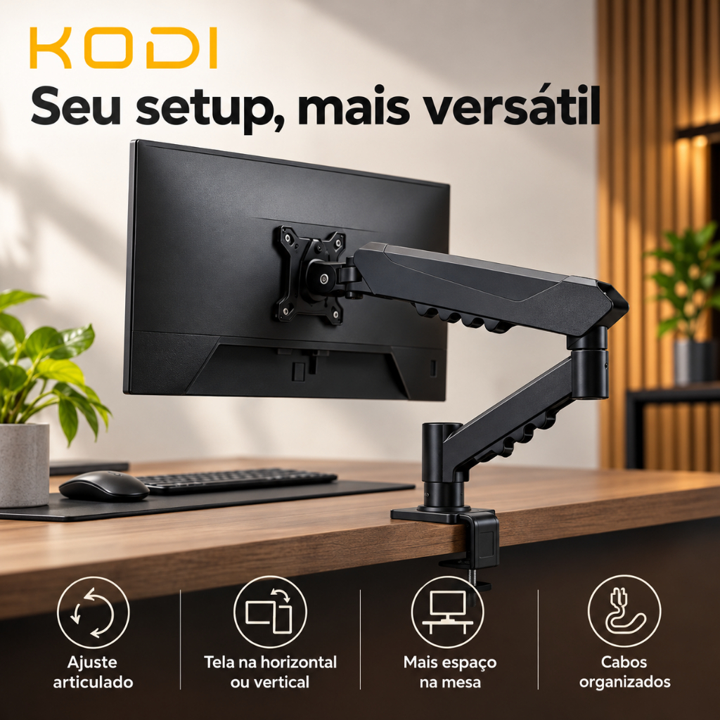 Suporte de mesa em liga F11 para TV/monitor preto de 17 a 32" polegadas · foto 2