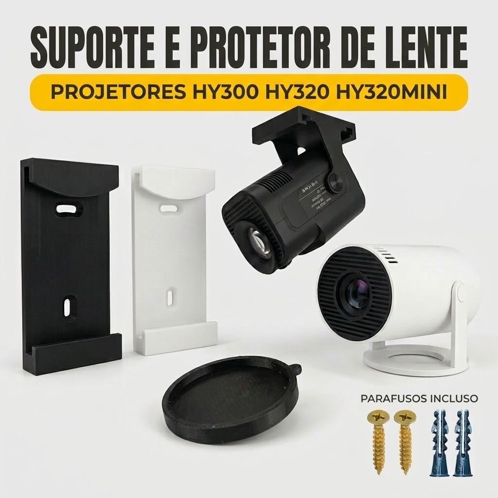 Suporte Tampa Protetora de Lente Projetor Magcubic HY300 HY320 HY320mini - Parafuso e Bucha incluso!!