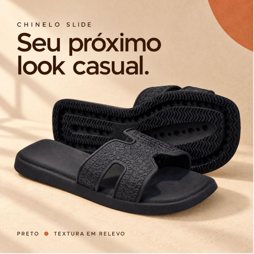 Sandália Macia Rasteira Feminina Confortável Leve Estilosa