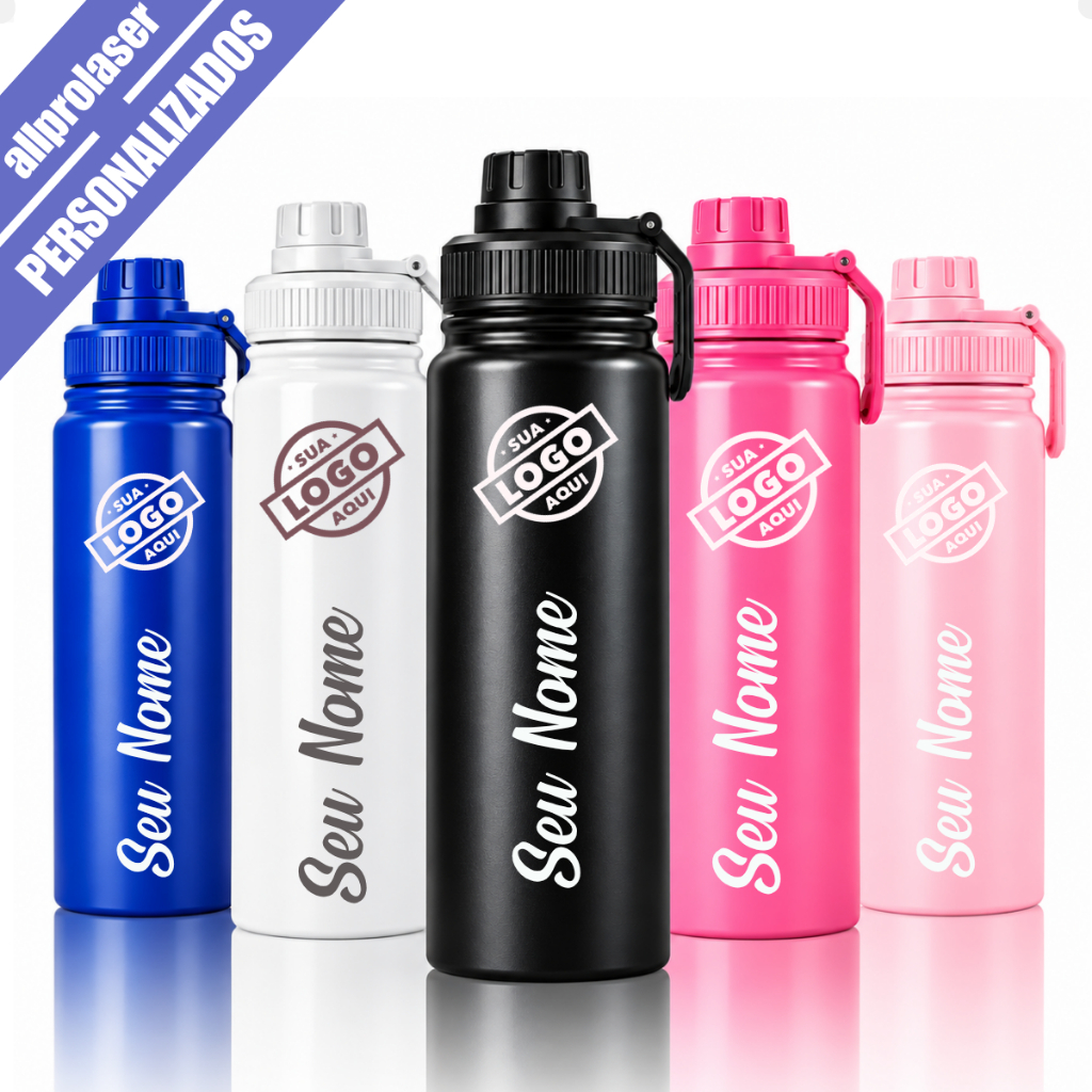 Garrafa Térmica Inox 800ml Antivazamento Personalizada