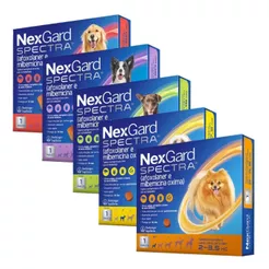 Nexgard Spectra Cães de 2kg a 60kg Antipulgas e Carrapatos Com 1 Tablete