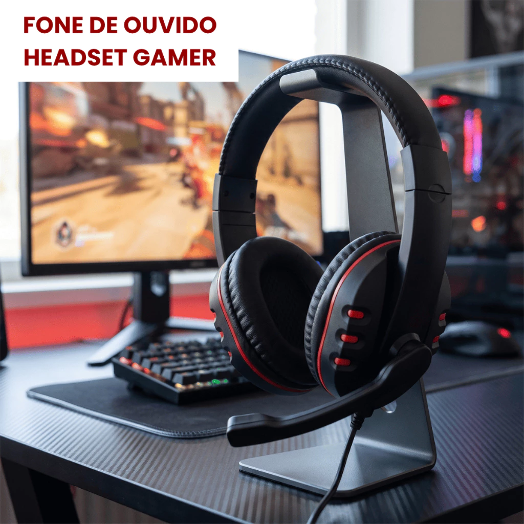 Headset Fone Gamer de ouvido com microfone Para PC Ps4 XBOX Computador