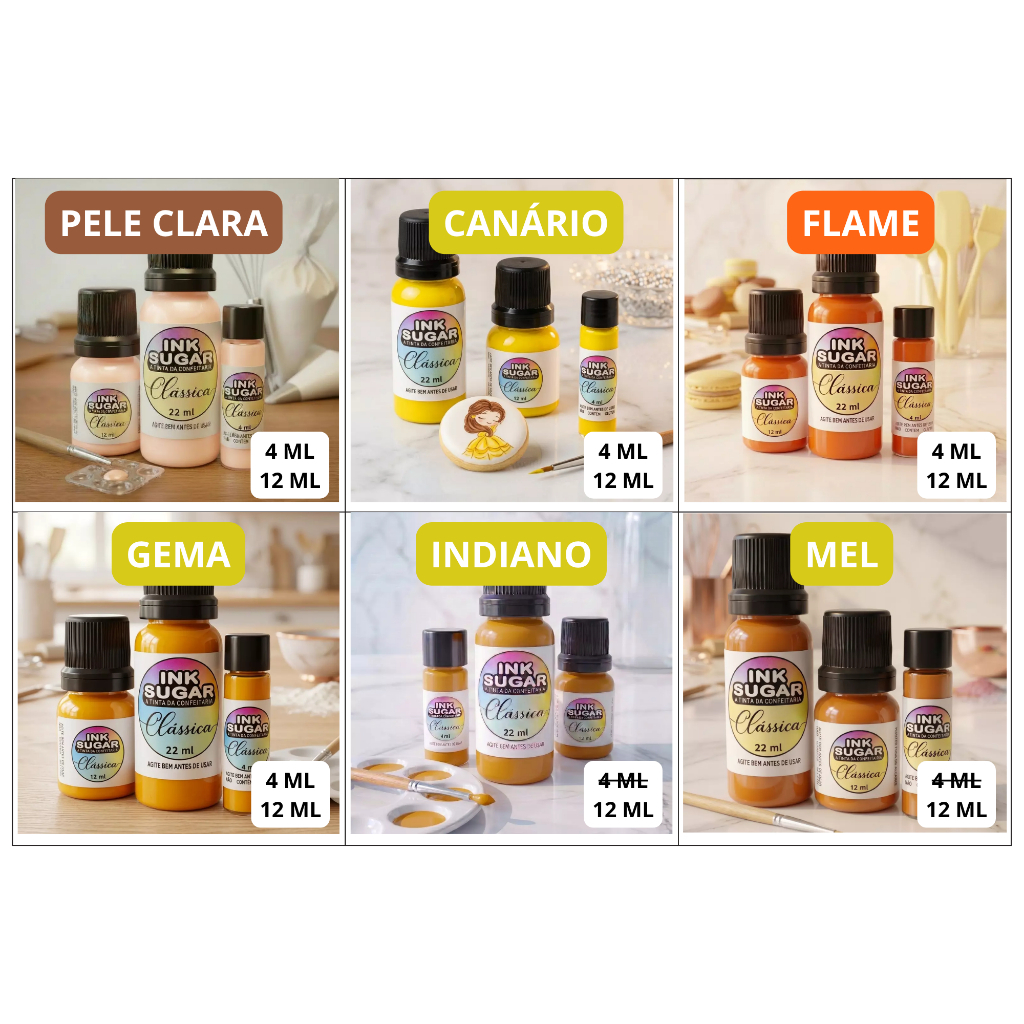 Tinta Alimentícia Ink Sugar 4ml; 12ml - Escolha de 2 a 3 unidades — imagem 2 de 2