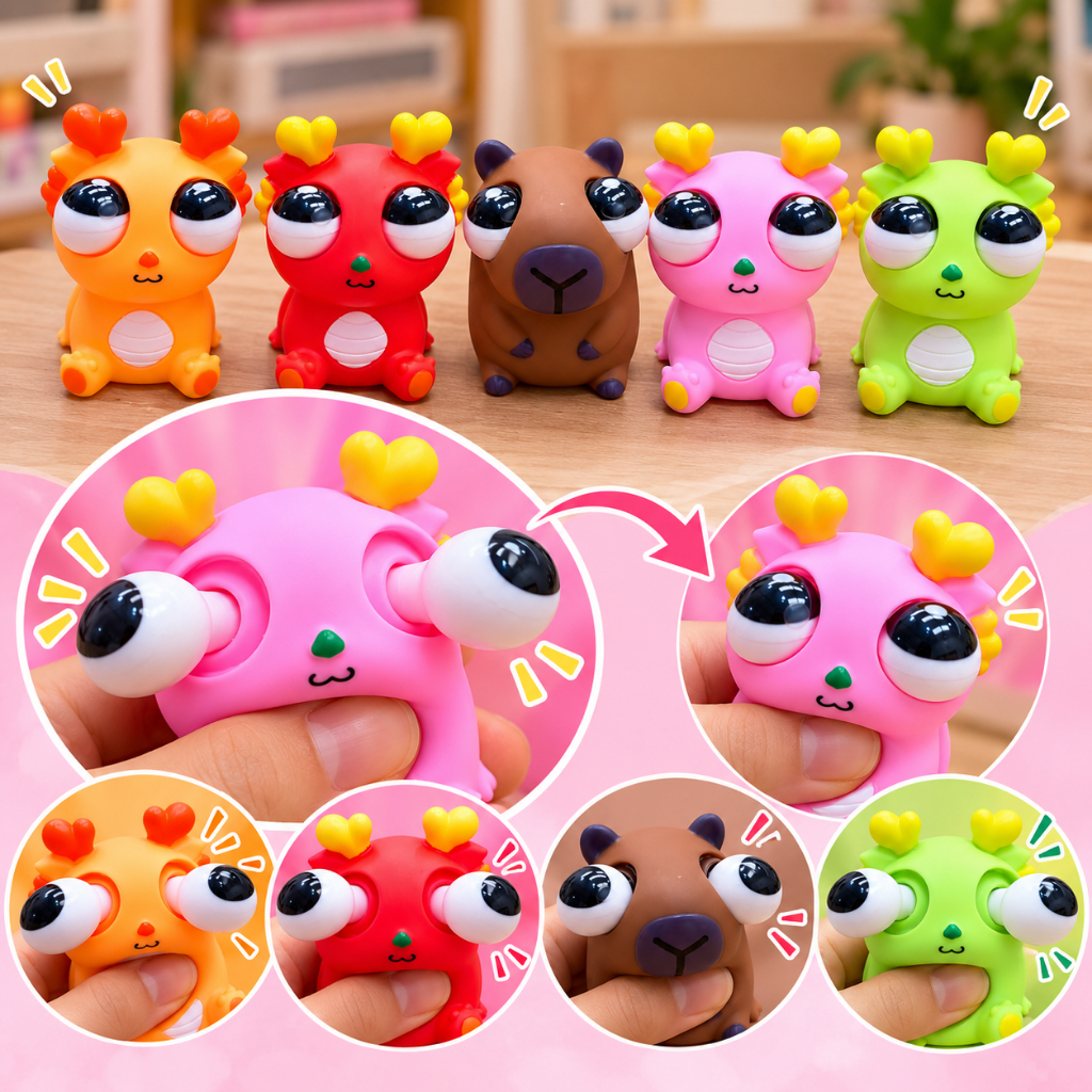Squishy Olhos Esbugalhados  Brinquedo Descompressão Alívio Do Estresse Boneco