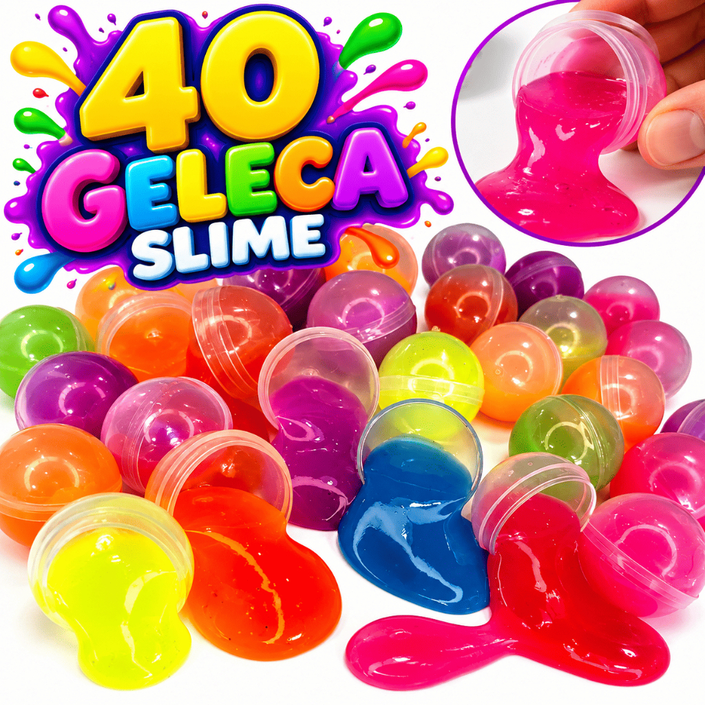 Kit 40 Geleca Slime Para Festa Lembrancinha De Aniversario Prenda Estilo Amoeba novo Infantil