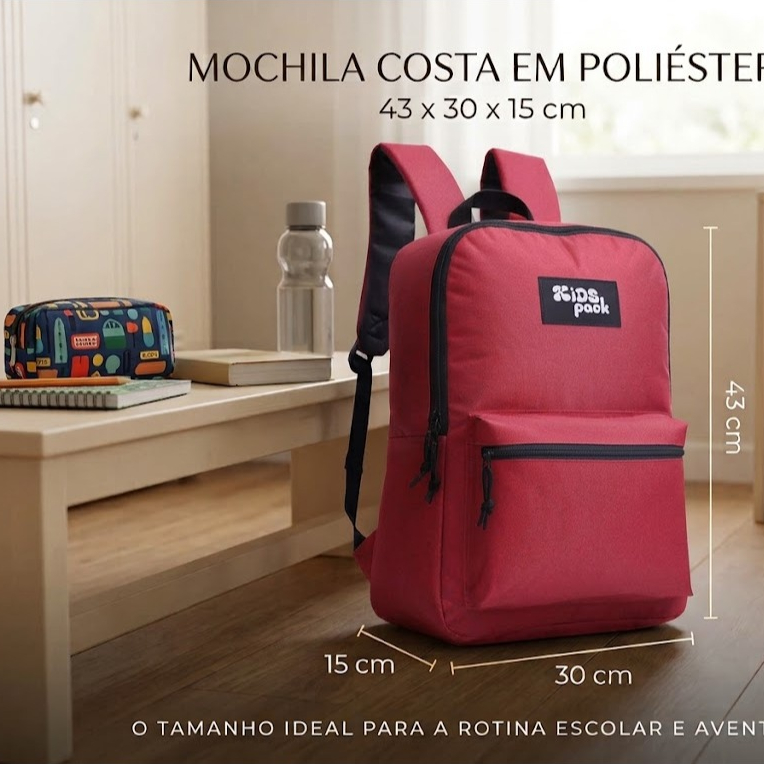 Mochila Casual Escolar Kids Pack Básica Reforçada · foto 2