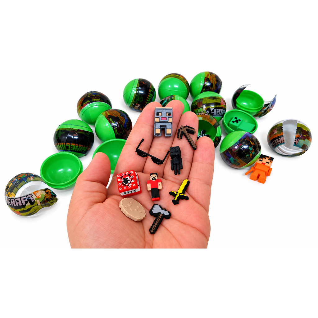10 ou 15 ou 25 bolinhas MINECRAFT Cápsulas Surpresa 1 pol, lembrancinha, envio imediato