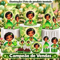 Kit Festa 180/90 Itens Personalizados Lembrancinhas A Princesa e o Sapo
