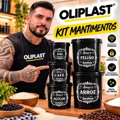jogo de porta mantimento de plastico para cozinha sonhos