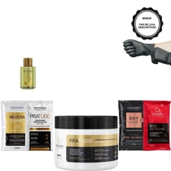 Borabella Máscara Pratudo 300g + Óleo Argan 7ml + Sachês