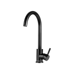 Torneira Para Cozinha Misturador Monocomando Em Aço Inox 304 Fosco Tocantins Pingoo - Preto