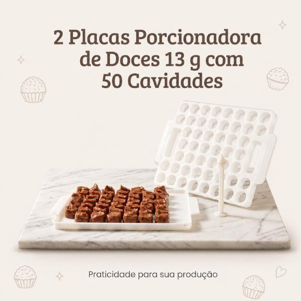 Kit 2 Placas Porcionadora Para Doces 50Cav 13G Caparroz