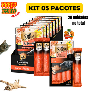 SHEBA CREMOSO Gatos Sabor ATUM KIT 5 PACOTES TOTAL 20 UN