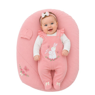 Saída Maternidade Menina 05 Peças Ternura Jardineira Roupa de Bebê Menina