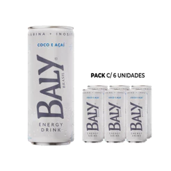 Energético Baly Coco e Açaí 250ml Pack 6 Latas