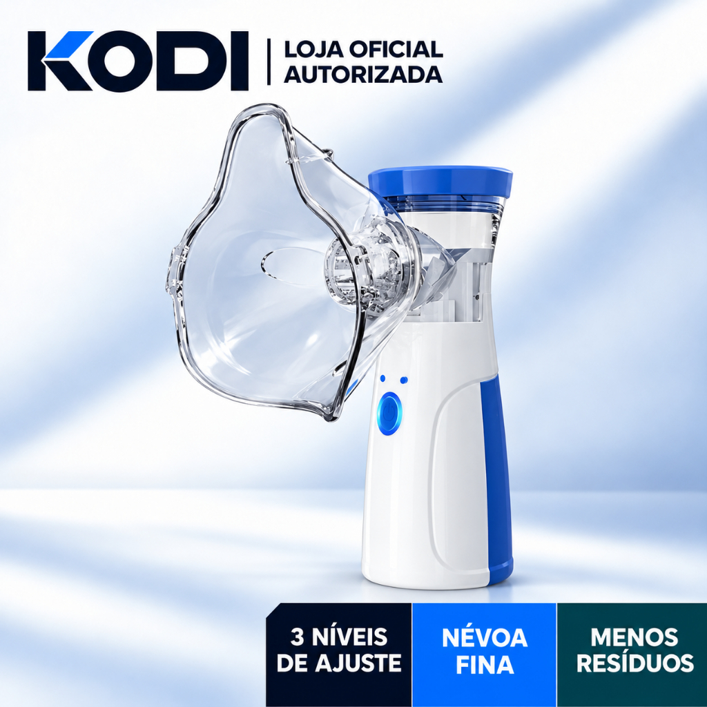 Nebulizador Portátil Ultrassônico Adulto Infantil Mesh - Para Asma, Rinite, Bronquite