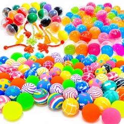 Kit 25 (Gruda+ Geleca Slime + Bolinha Pula Pula 27mm) Para Lembrancinha Aniversario Prenda Quermesse